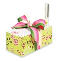 Lady Jayne Ltd. List Block, Lime Modern Floral With Matching Pen (Pack of 2)