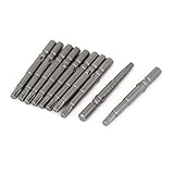 uxcell トルクスドライバービット　トルクスのタイプ　6mmラウンド･シャンク　60mm長さ　T25　10個入り