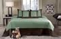 Greenland Home Fashions Brentwood Blue Surf/Espresso Queen 3-Piece Bedspread Set