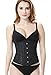 Everbellus Womens 24 Spiral Steel Boned Satin Underbust Waist Training Brocade Corset