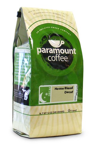 Paramount Coffee, House Blend Decaf Ground, 12-Ounce Bags (Pack of 3) by Decaf House Blend