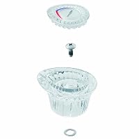 Moen 96797 Chateau Knob Handle Kit, Chateau One-Handle Tub/Shower, Clear Knob With White and Chrome Insert