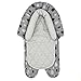 Travel Bug Baby 2-in-1 Tear Drop Head Support for Car Seats, Grey/White/Black