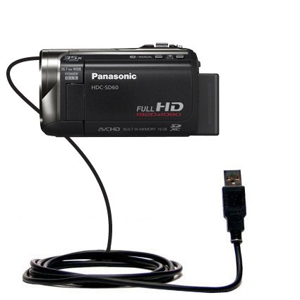Classic Straight USB Cable for the Panasonic HDC-SD60 Video Camera with Power Hot Sync and Charge capabilities - uses Gomadic TipExchange Technology
