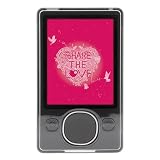 Microsoft Zune 80GB 2nd Generation Accessory Bundle - Transparent Smoke Crystal Snap On Case + Premium Reusable Screen Protector with Lint Cleaning Cloth By Ikross