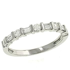 Ladies Round and Baguette Bar Set Diamond Band .49cttw by Solomon Brothers Fine Jewelry