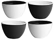 Zak Designs Black and White 4-Piece Mini Bowl Set