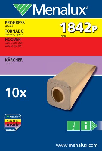 Menalux 1842 P, 10 Staubbeutel f&uuml;r Progress, Hoover und K&auml;rcher Preisvergleich
