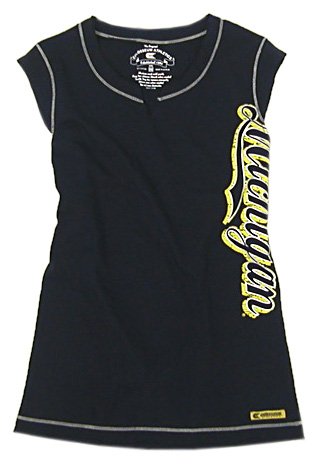 Buy Michigan Ladies Cool Down Cap Sleeve Tee by Colosseum Athletics