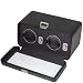 Wolf Designs Black Double Watch Rotator With Cover #4526-027