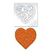 Tonic Studios 1045e Rococo Die & Stamp Set - Floral Heart, Grey