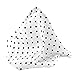 Royal Silk White Polka Dot Silk Pocket Square 100% Silk - Full-Sized 16
