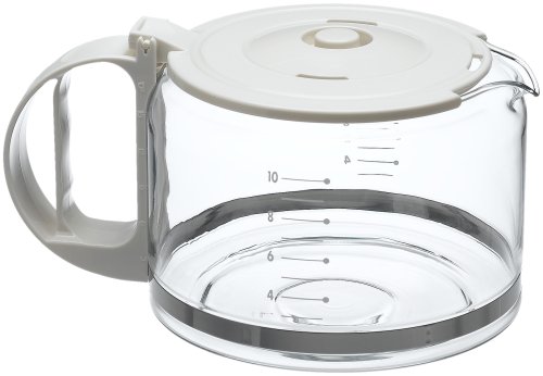 Capresso 4451.02 10-Cup Glass Replacement Carafe with Lid for Capresso Coffeemaker, White by Capresso