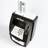 Mini Bank ATM Savings Machine - Accepts Notes - Mini Bank Card and Pin - Built In Alarm Clock -
