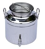 Italian Made Stainless Steel Fusti Container-5 Liters-169 Ounces Italian Made Stainless Steel Fusti Container-5 Liters-169 Ounces