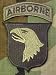 101st Airborne Patch Subdued with Airborne Tab