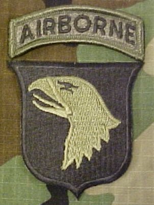 101st Airborne Patch Subdued with Airborne Tab