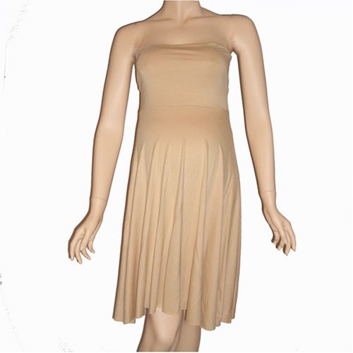 Cream tube maternity dress