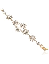 Nina Zoe Gold Multi-Floral Bracelet, 7"
