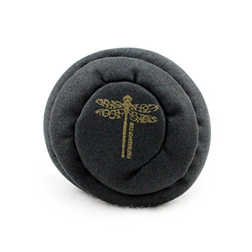 Dragonfly Footbags Black Hole Single Panel Metal Filled (Hacky Sack)