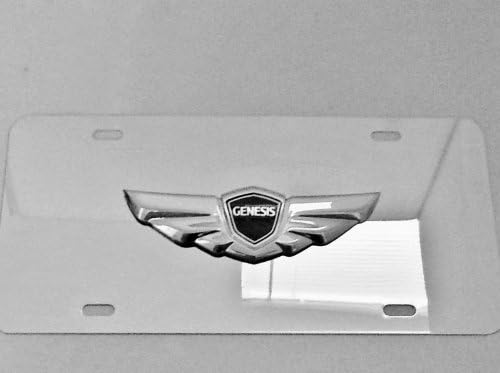 HYUNDAI GENESIS SEDAN FRONT MIRROR CHROME LICENSE PLATE STAINLESS STEEL