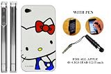 [HB1] Hello Kitty Snap On Hard Case Cover for iPhone 4 4S (AT&T Verizon Sprint) + [Free] Screen Protector