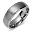 Beveled Edge Brush Finish 8mm Comfort Fit Mens Tungsten Carbide Wedding Band Ring Sizes 8 to 13 Free Shipping