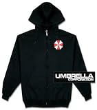 Zip Hoodie: Resident Evil - Umbrella Corporation College T-Shirt, XXL - Black