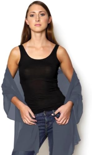 Azuri Charcoal Silky Chiffon Wrap