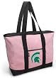 Michigan State University Pink Tote Bag MSU Spartans Logo - For Travel or Beach Best Unique Gift Ideas for Her, Women, or Ladies