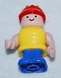 Mega Block Construction Worker I Blue Pants in Yellow Shirt and Red Hat