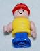 Mega Block Construction Worker I Blue Pants in Yellow Shirt and Red Hat