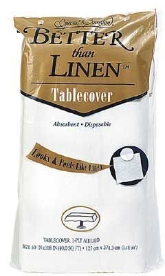 Creative Converting Form and Function Better Than Linen Paper, White, 50 X 108 Inch Tablecover (Pack of 2)