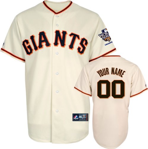 MLB Boys' San Francisco Giants Replica Jersey Personalized (Ivory, Large)