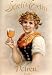STROH'S EXTRA GIRL HOLDING A GLASS OF BEER DETROIT MICHIGAN 14 X 18 VINTAGE POSTER REPRO