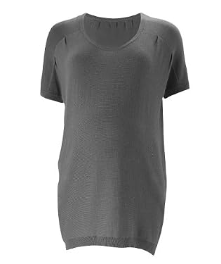 Maternity Grey Short Sleeve Bat Wing Jumper 