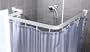 Bendable Shower Curtain Rod, White Finish