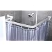 Bendable Shower Curtain Rod, White Finish