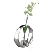 Nambe Globe Bud Vase with White Orchid Nambe Globe Bud Vase with White Orchid