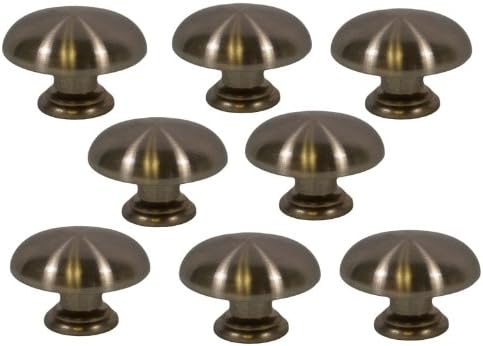 8 PC Satin Nickle 30mm 1 1/8" Pewter Round Hardware Kitchen Drawer Cabinet Knob