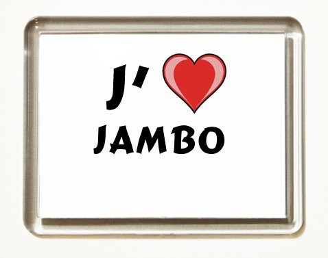 Cover image : J'aime Jambo aimant frigo