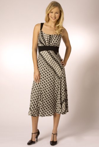 Per Una Geometric Print Empire Line Dress clothing