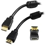 Aurum High Speed Hdmi Cable (25 ft) - Supports 3d, Ethernet and Audio Return + 90 degree Adopter