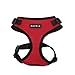 Authentic Puppia RiteFit Harness with Adjustable Neck, Red, Extra-Large