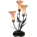 Gorgeous Dragonfly Lily, 3 Arms-pink Swirl Table Lamp-653