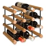 JK Adams MWR-B12-PG Wine Rack Oak/Black