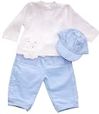 Emile et Rose Velour Top and Cord Trousers with Hat, Trouser Sets, Baby boy