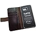 Galaxy S6 Edge Case - Cellto PU Leather Luxury Case [U-Lux Series] Premium Fabric with Internal and External Money and Card Pockets [Drop Protection] Magnetic Flap and Kickstand Feature - Brown
