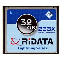 RiDATA 32GB 233X Compact Flash CF Lightning Series