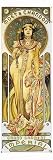 Moet Et Chandon By Alphonse Mucha High Quality Art Poster - Size: 12 X 36